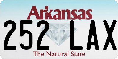 AR license plate 252LAX