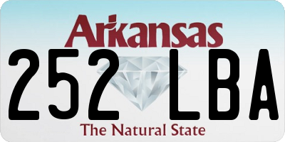 AR license plate 252LBA