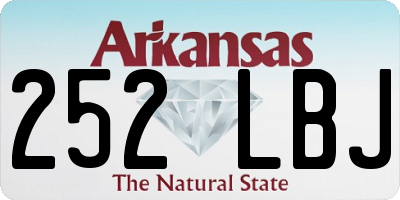 AR license plate 252LBJ