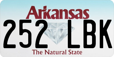 AR license plate 252LBK