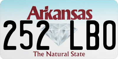 AR license plate 252LBO