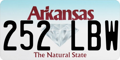 AR license plate 252LBW