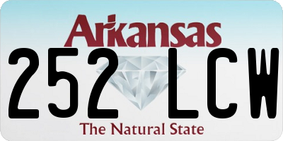 AR license plate 252LCW