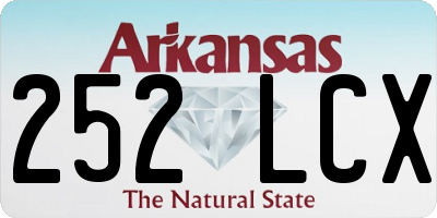 AR license plate 252LCX