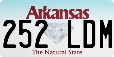 AR license plate 252LDM