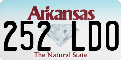 AR license plate 252LDO