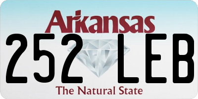 AR license plate 252LEB