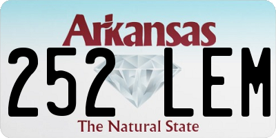 AR license plate 252LEM