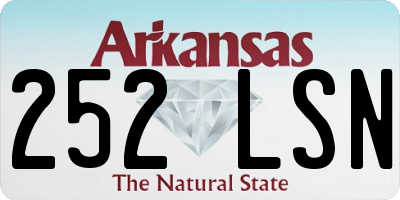 AR license plate 252LSN
