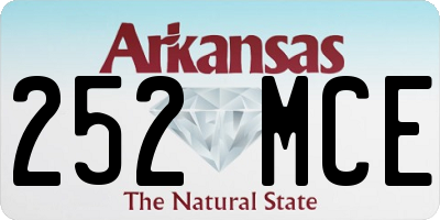 AR license plate 252MCE