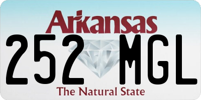 AR license plate 252MGL