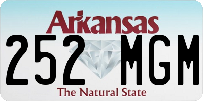 AR license plate 252MGM
