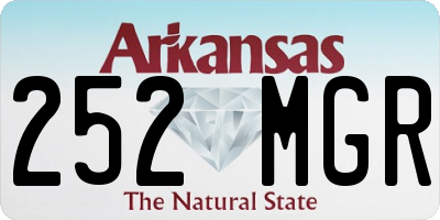 AR license plate 252MGR