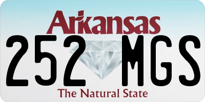 AR license plate 252MGS