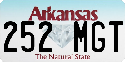 AR license plate 252MGT