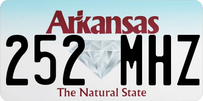AR license plate 252MHZ