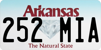 AR license plate 252MIA
