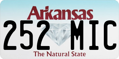 AR license plate 252MIC