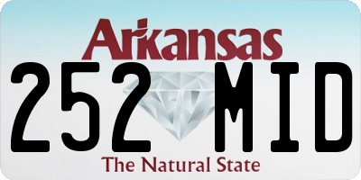 AR license plate 252MID