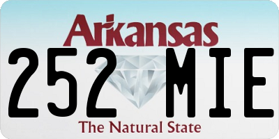 AR license plate 252MIE