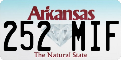 AR license plate 252MIF