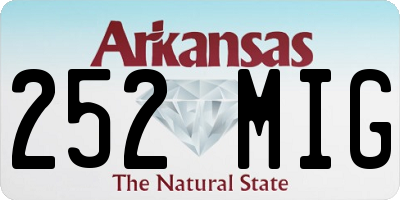 AR license plate 252MIG
