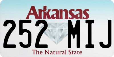 AR license plate 252MIJ