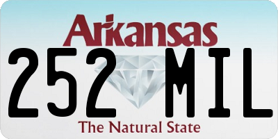 AR license plate 252MIL