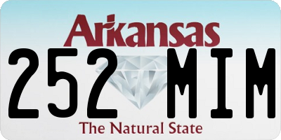 AR license plate 252MIM