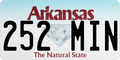 AR license plate 252MIN