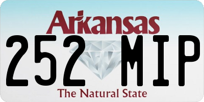 AR license plate 252MIP