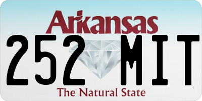 AR license plate 252MIT