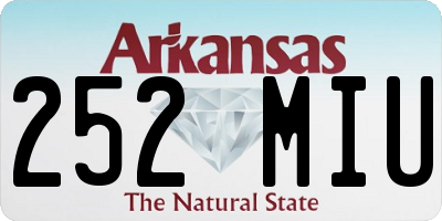 AR license plate 252MIU