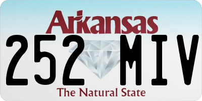 AR license plate 252MIV