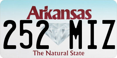 AR license plate 252MIZ