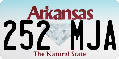 AR license plate 252MJA