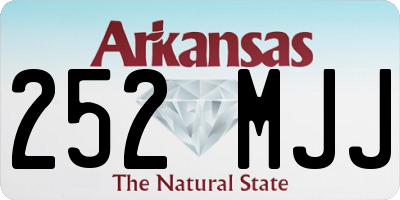 AR license plate 252MJJ