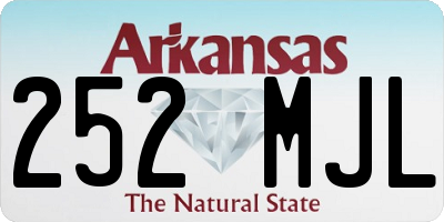 AR license plate 252MJL