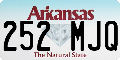 AR license plate 252MJQ