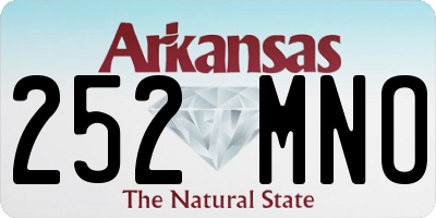 AR license plate 252MNO