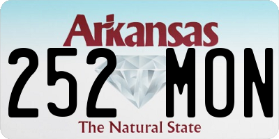AR license plate 252MON