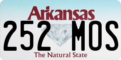 AR license plate 252MOS