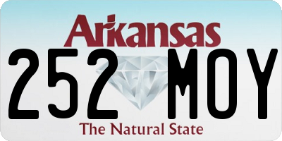 AR license plate 252MOY