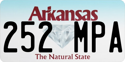 AR license plate 252MPA