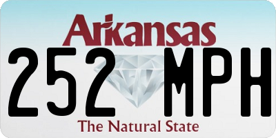 AR license plate 252MPH