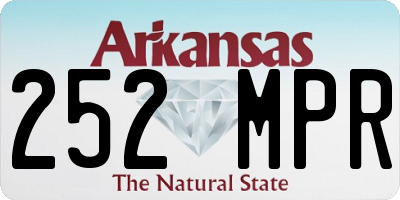 AR license plate 252MPR
