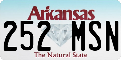 AR license plate 252MSN