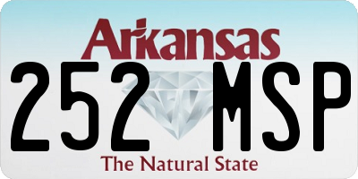 AR license plate 252MSP