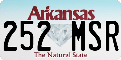 AR license plate 252MSR