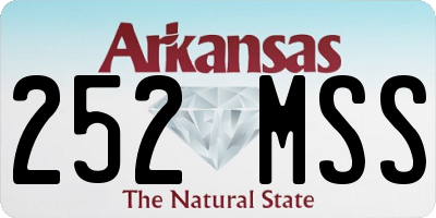 AR license plate 252MSS